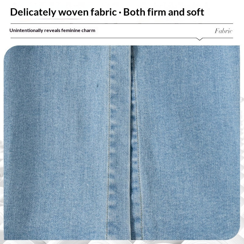 Sway Single-Breasted Denim Skirt