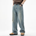 Indigo Men's Straight Ripped Jeans