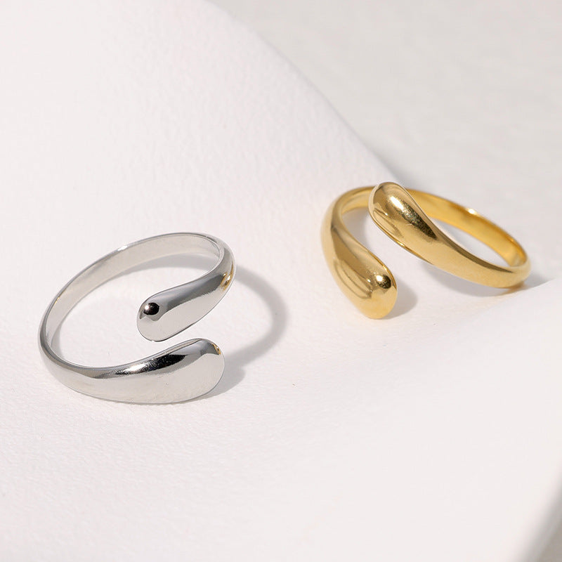 Lune Stainless Steel Titanium Steel Minimalist Ring