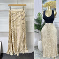 Sway Pleated Polka-Dot Skirt