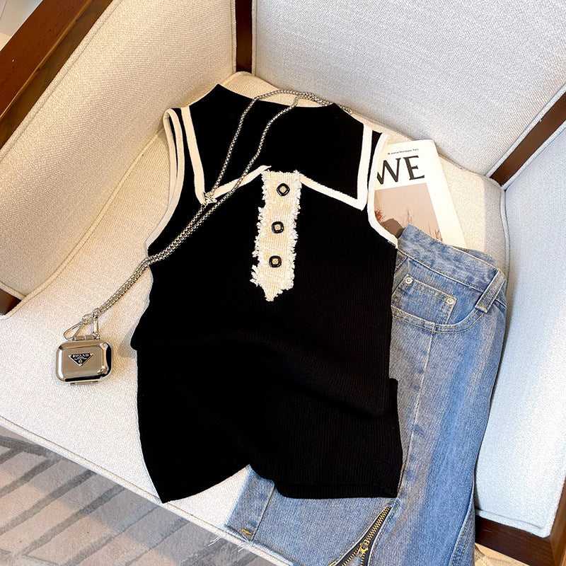Hearth Colour-Block Knit Vest