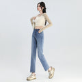 Indigo Cropped Straight Jeans
