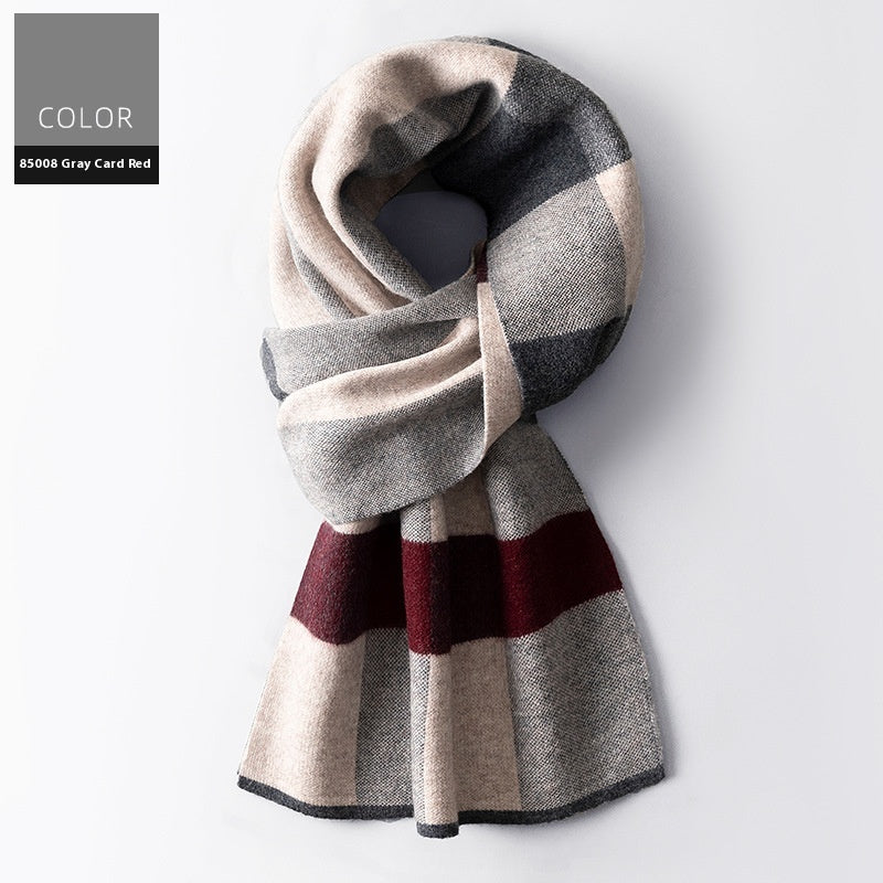 Ember Men's Wool Plaid Scarf