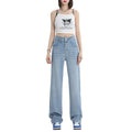 Indigo Quill Wide-Leg Jeans