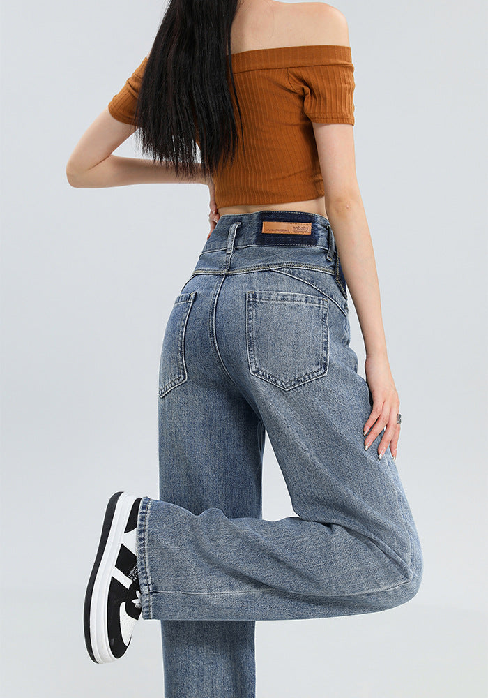 Indigo Marlow Wide-Leg Jeans