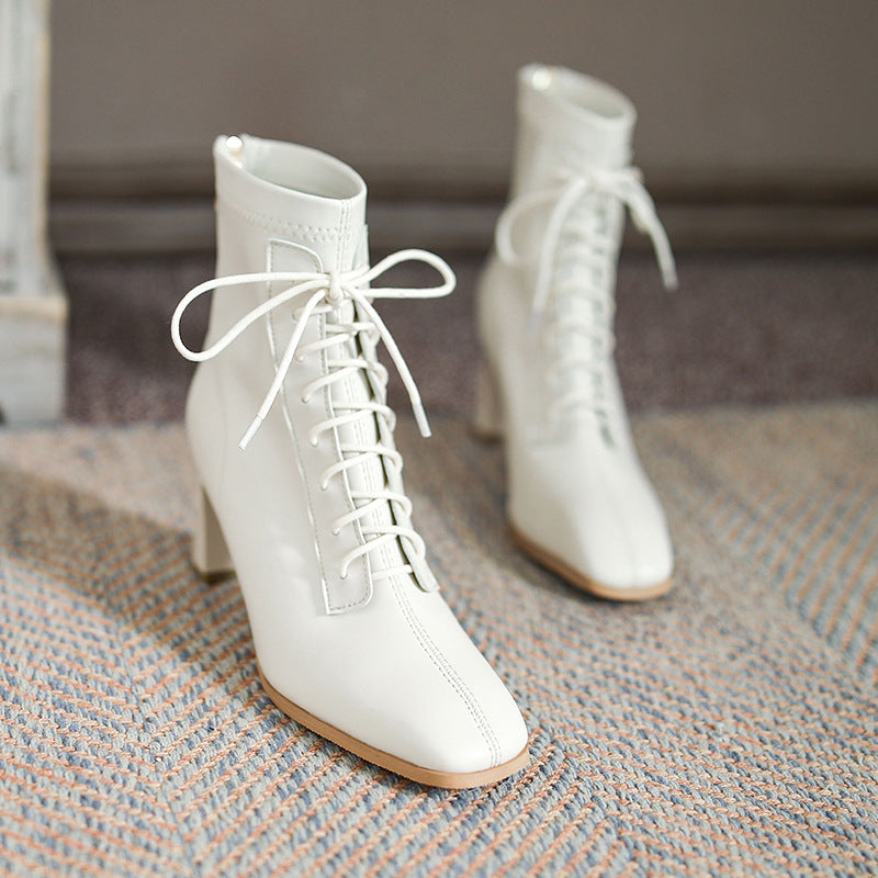 Stride Faux-Leather Leather Ankle Boots
