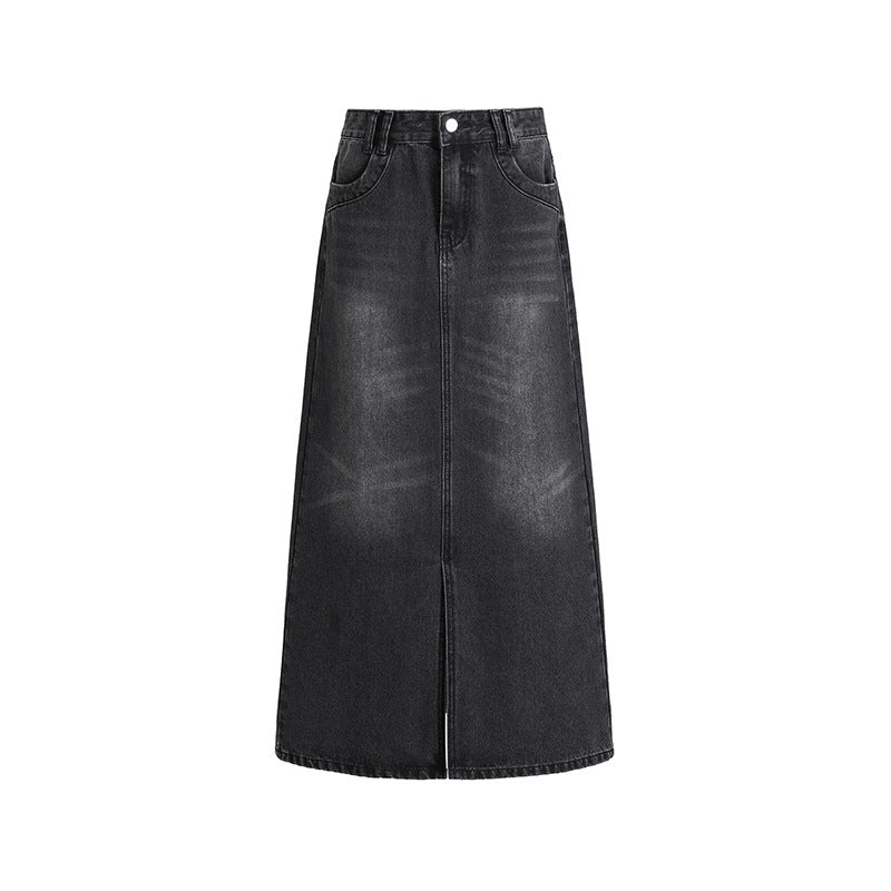 Sway Garnet Retro Denim Skirt