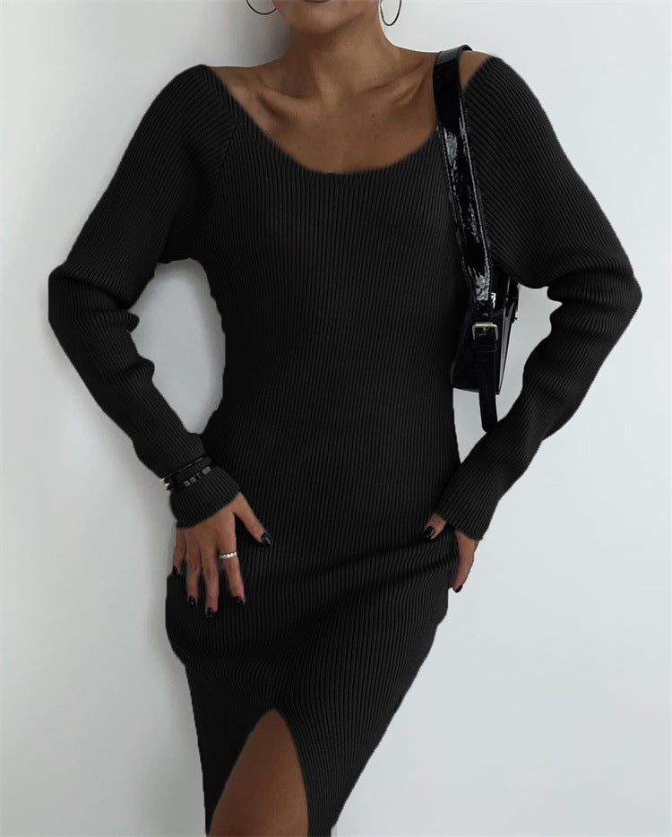 Nova Mid-Length Long-Sleeve Knit Dress