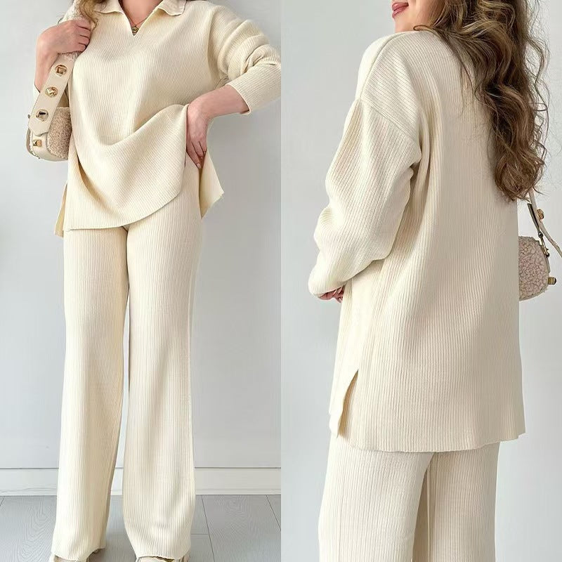 Sera Knit Relaxed Solid Two-Piece Set