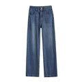 Indigo Quill Wide-Leg Jeans