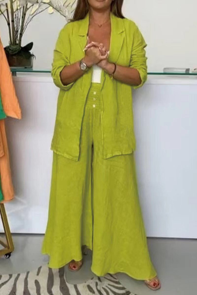 Flow Linen Cotton Wide-Leg Cardigan