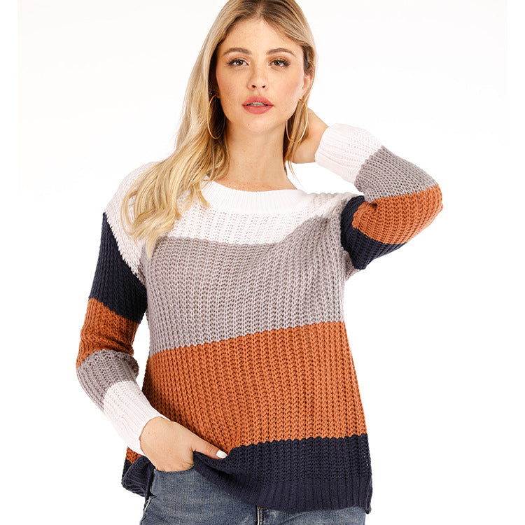 Hearth Knit Relaxed Striped Pullover