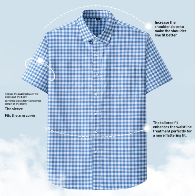 Metro Men's Cotton Short-Sleeve Oxford Shirt