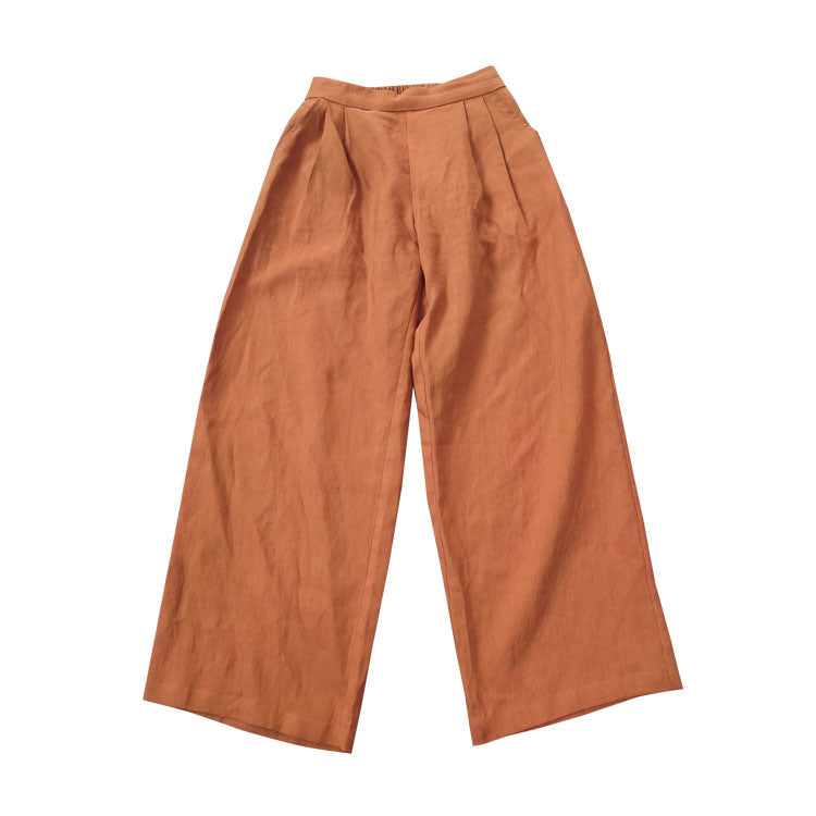 Flow Linen Slim Wide-Leg Trousers