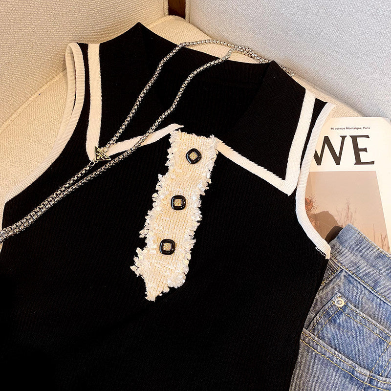 Hearth Colour-Block Knit Vest