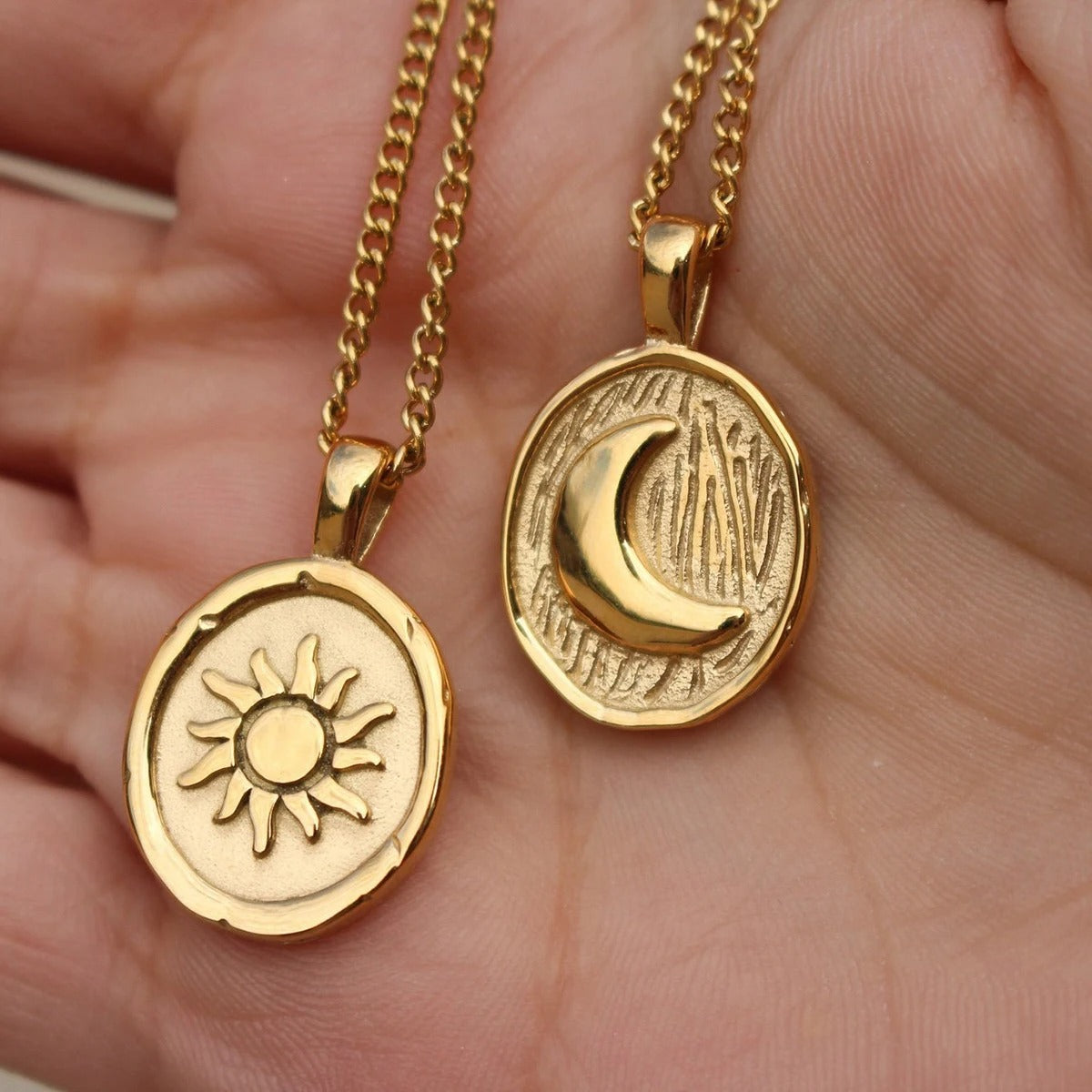 Lune Stainless Steel Titanium Steel Necklace