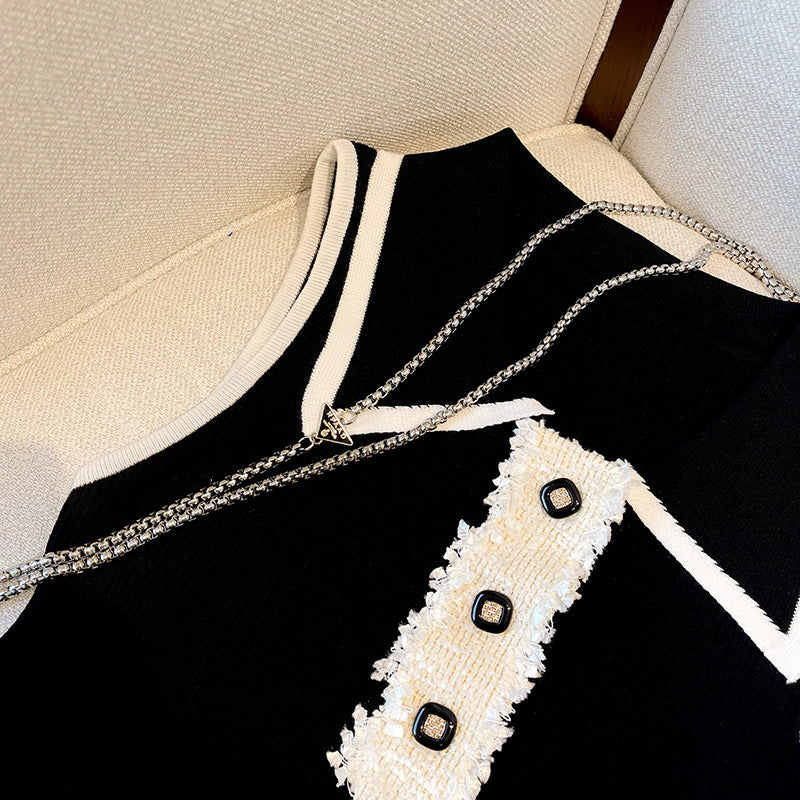 Hearth Colour-Block Knit Vest