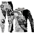 District Men's Hooded Printed 3D-Print Tracksuit