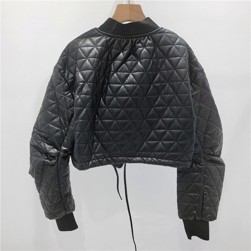 Halo Leather Quilted Biker Jacket