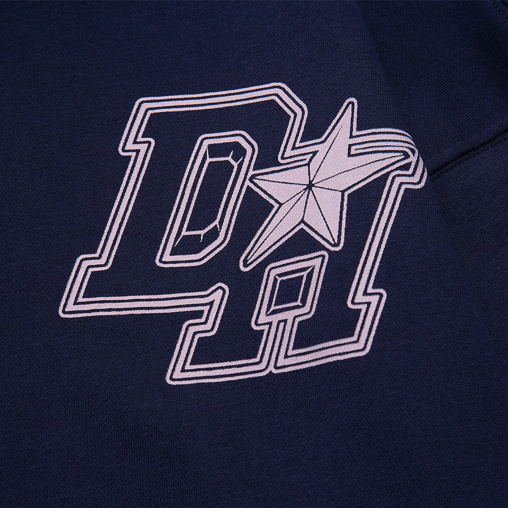 District Men's Letter-Print Hoodie with Fleece Option