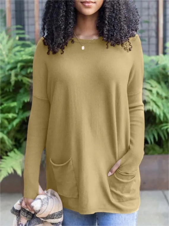 Aurelia Long-Sleeve Pocket Top