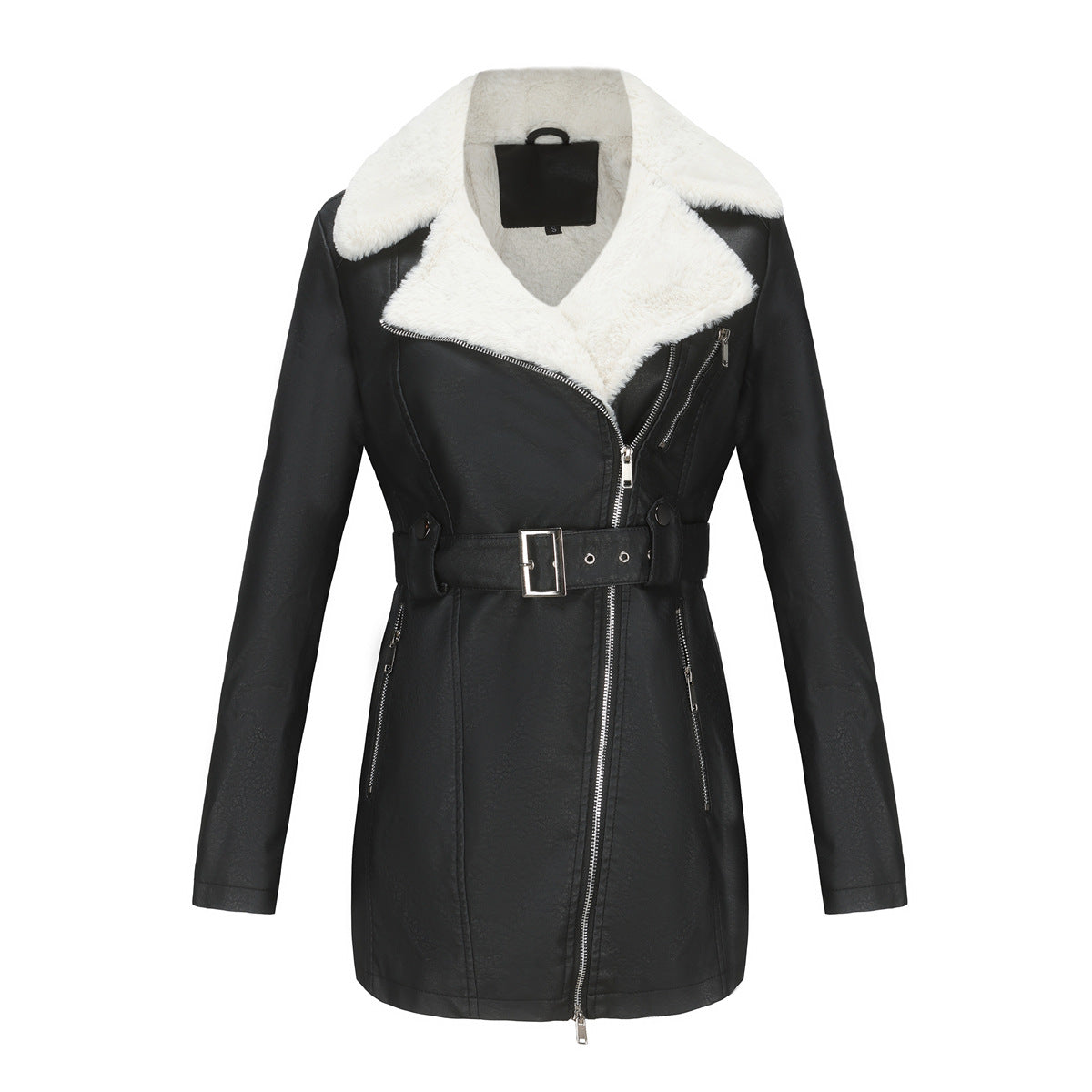 Halo Fleece-Lined Leather Jacket