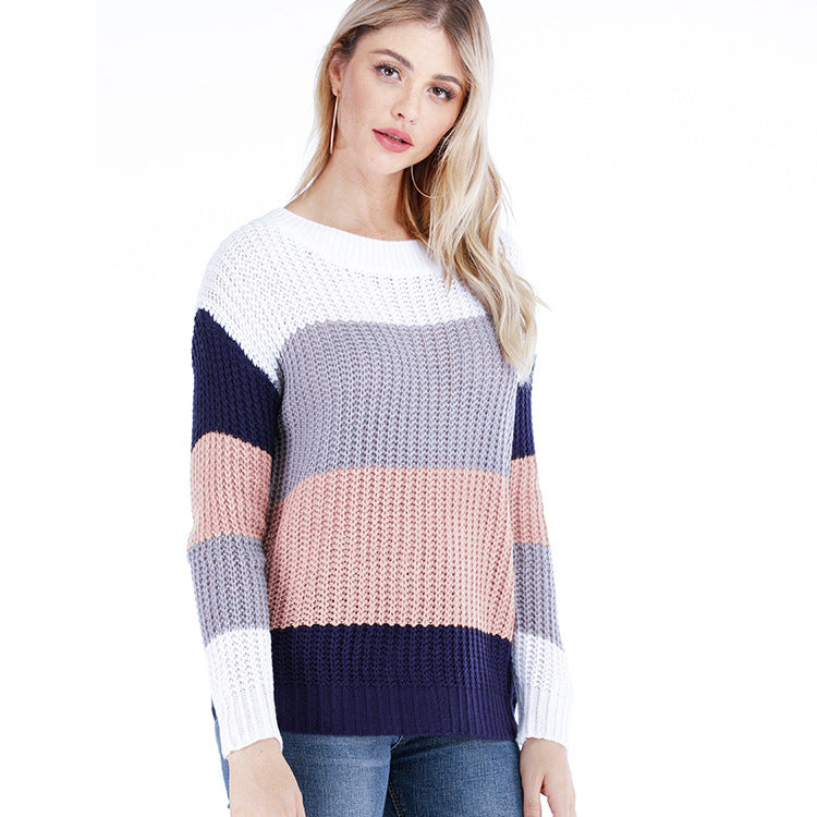 Hearth Knit Relaxed Striped Pullover