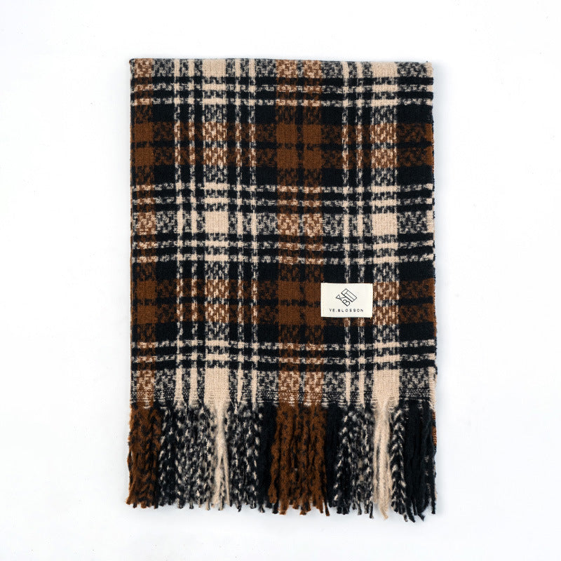 Ember Knit Plaid Scarf