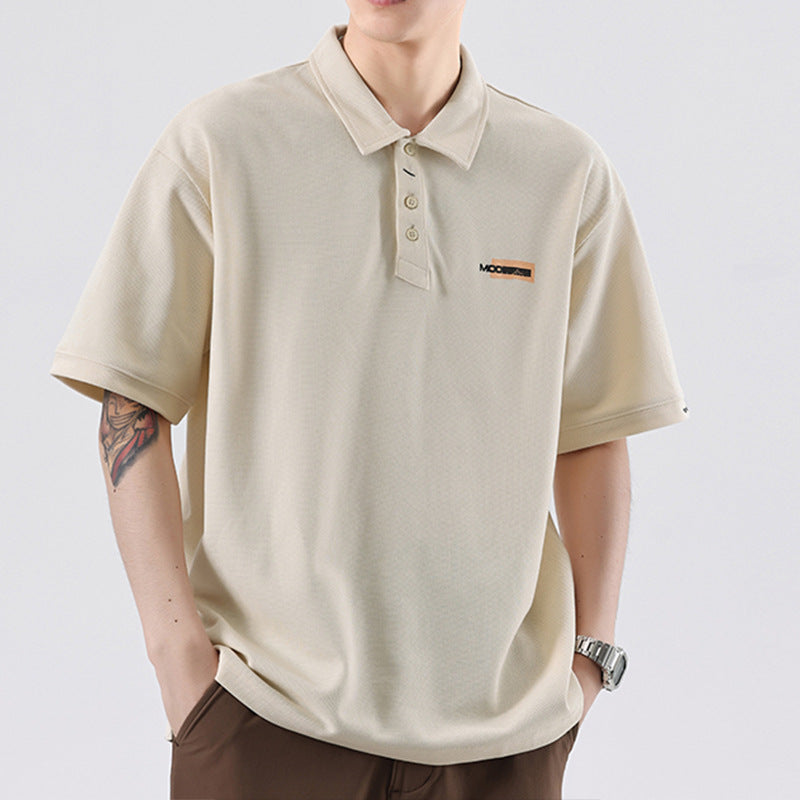 Metro Men's Embroidered Retro Polo Shirt