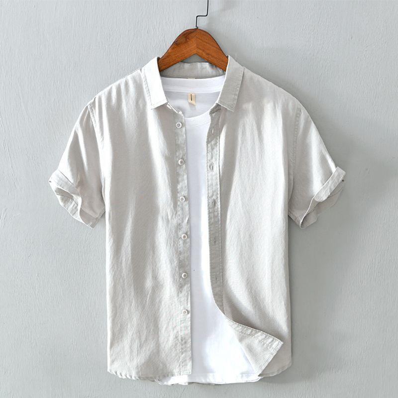 Metro Arden Men's Short-Sleeve Linen Shirt