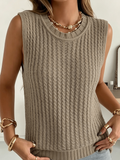 Hearth Acrylic Cable-Knit Crew-Neck Sweater Vest