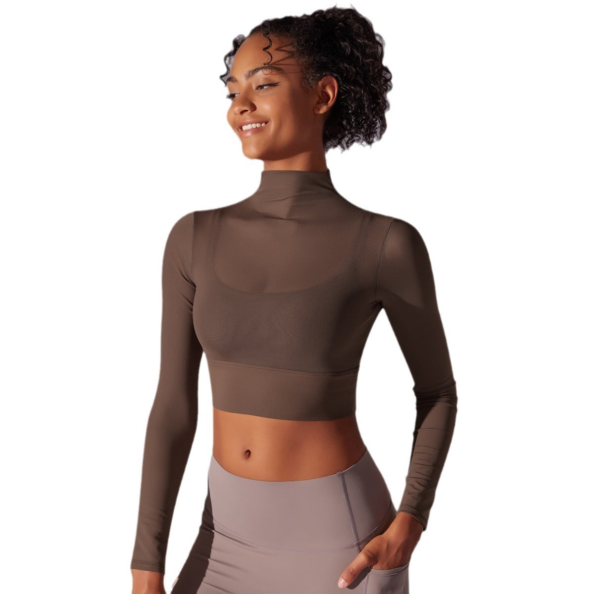 Pulse Mesh Quick-Dry Long-Sleeve Top