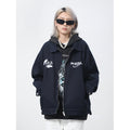 District Men's Relaxed Letter-Print Embroidered Bomber Jacket