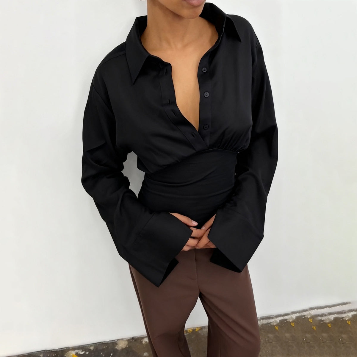 Aurelia Bexley Long-Sleeve Minimalist Top