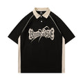 Metro Men's Short-Sleeve Letter-Print Printed Polo Shirt