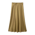Sway Satin Silky Slim Midi Skirt