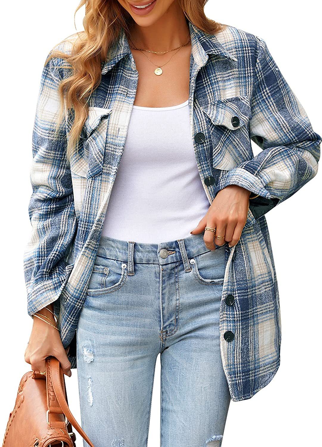 Aurelia Oversized Button Check Shirt