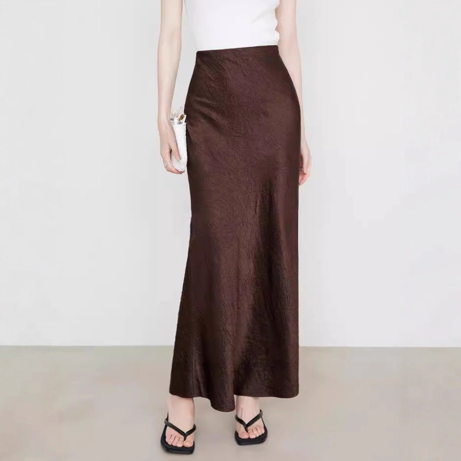 Sway Satin High-Waist Tie-Dye Midi Skirt