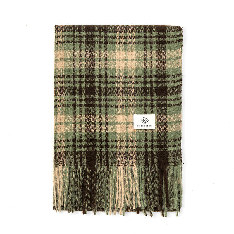 Ember Knit Plaid Scarf