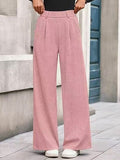 Flow Straight Solid Wide-Leg Trousers