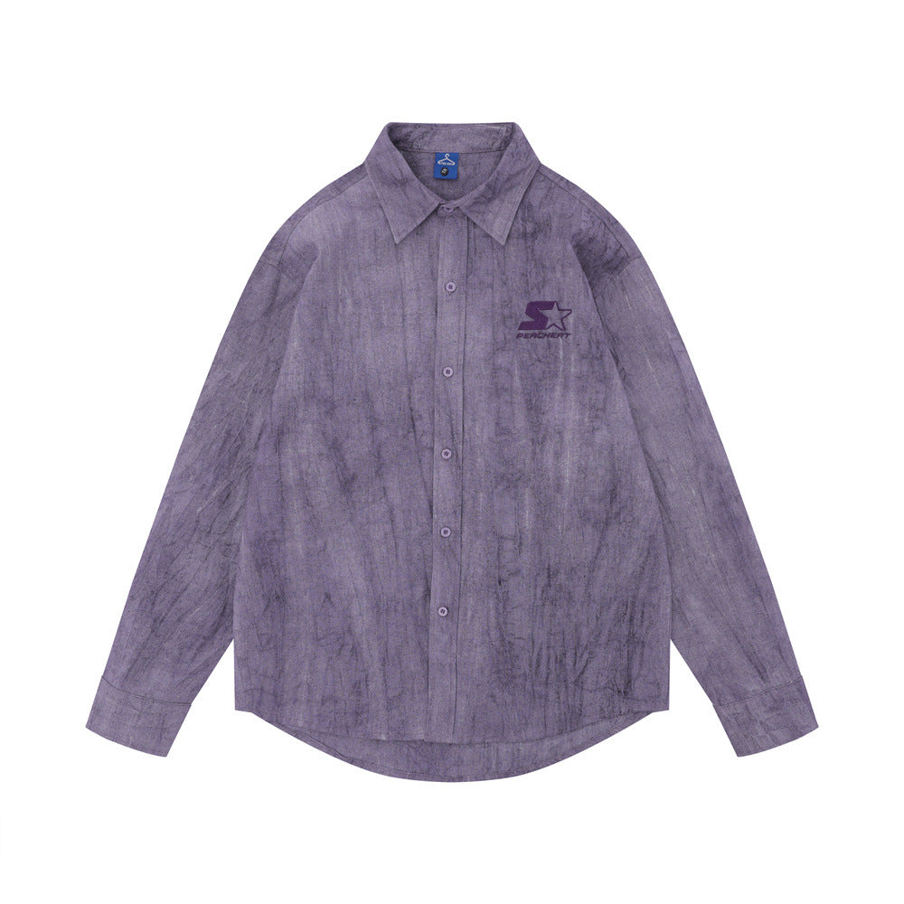 Metro Men's Linen Cotton Embroidered Shirt