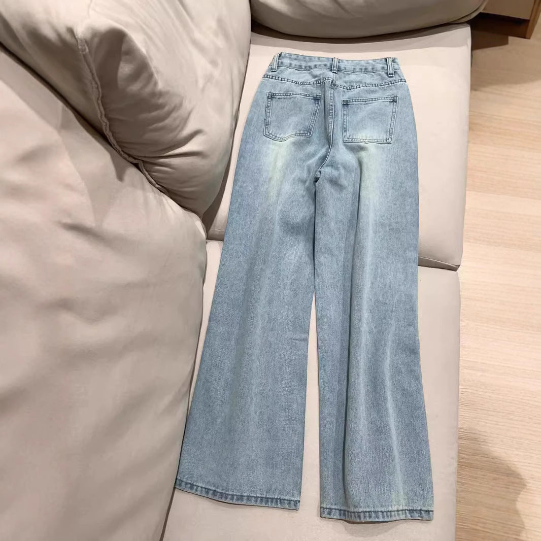 Indigo Harlow Wide-Leg Jeans