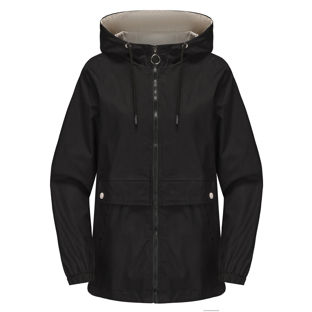 Lumen Hooded Solid Trench Coat