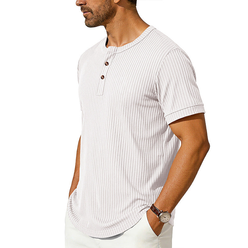 Metro Men's Ribbed Henley Shirt