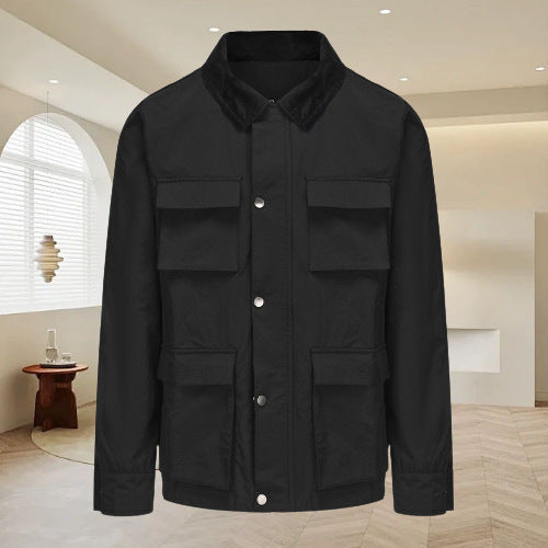 District Men's Zip Solid Jacket