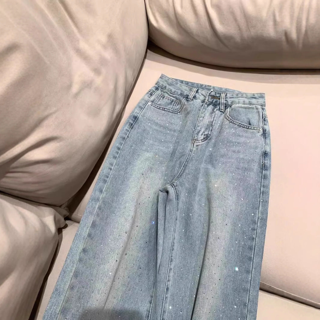 Indigo Harlow Wide-Leg Jeans