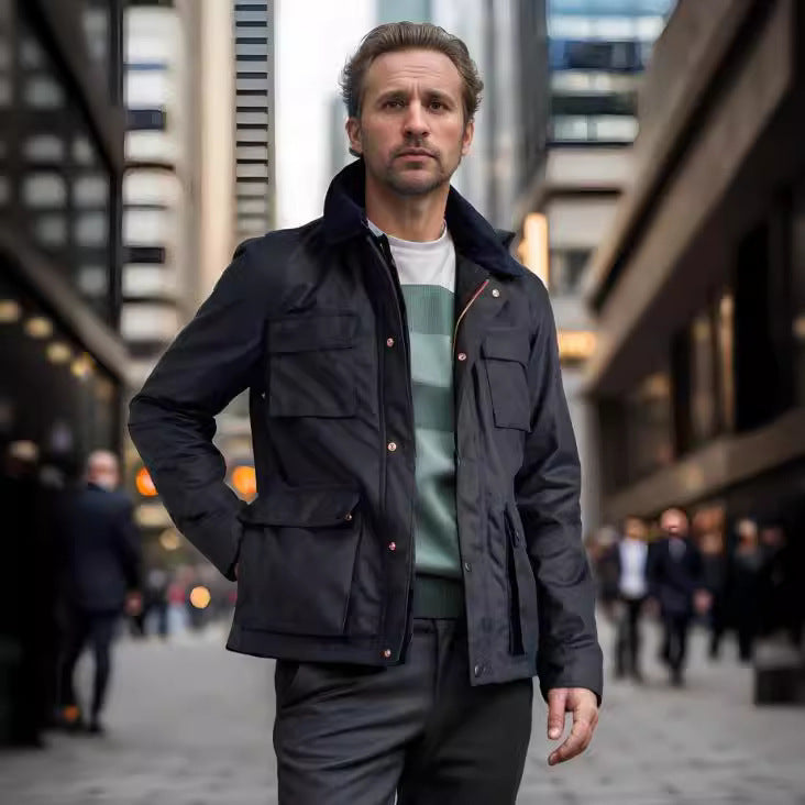 District Men's Zip Solid Jacket