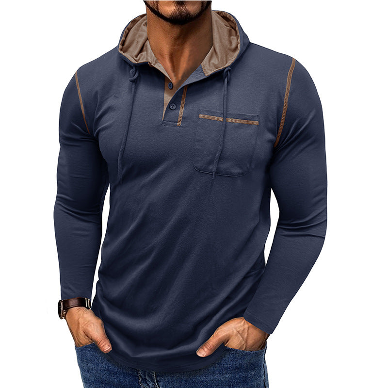 Metro Men's Long-Sleeve Hooded T-Shirt
