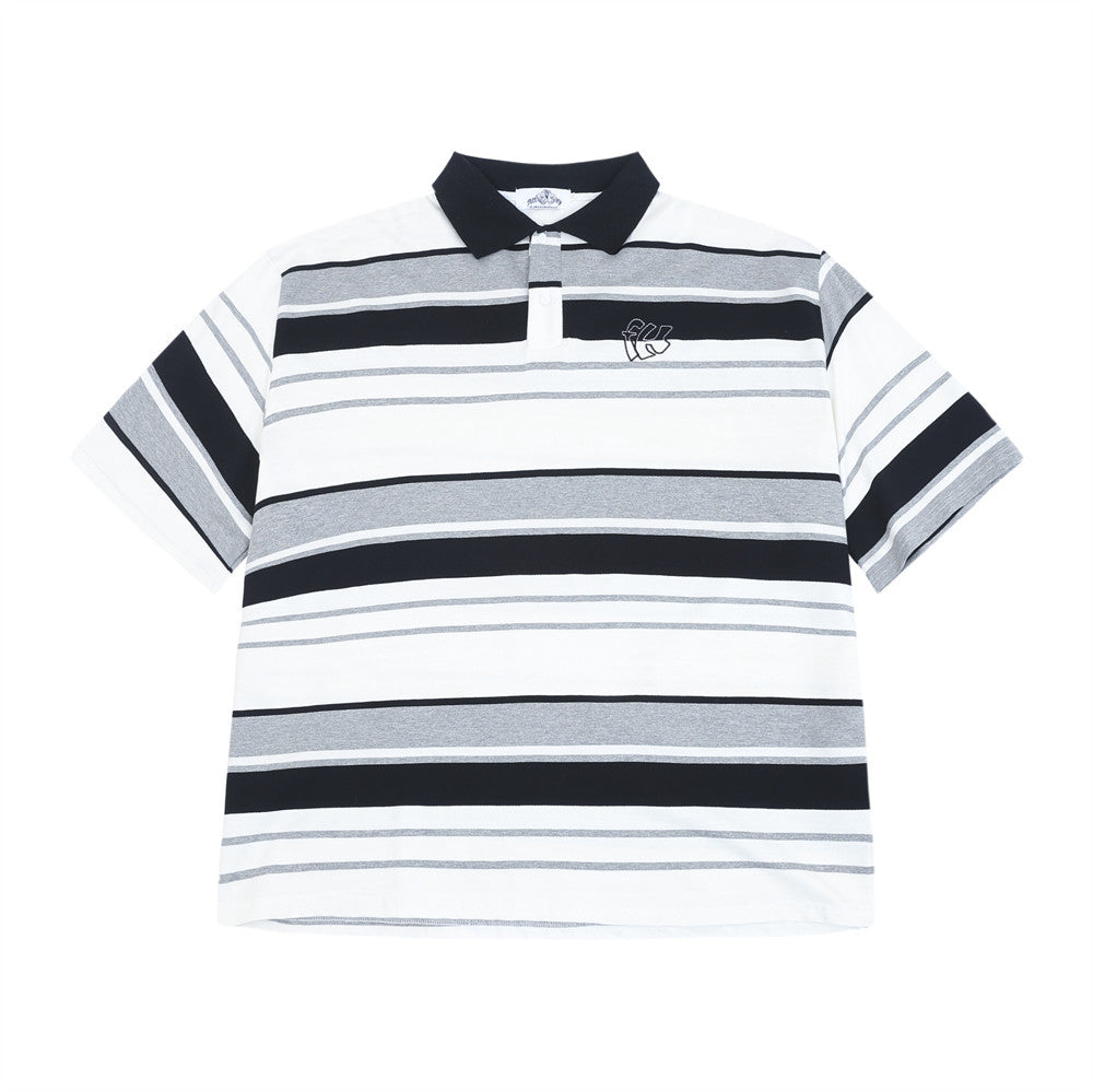 Metro Men's Striped Contrast Polo Shirt