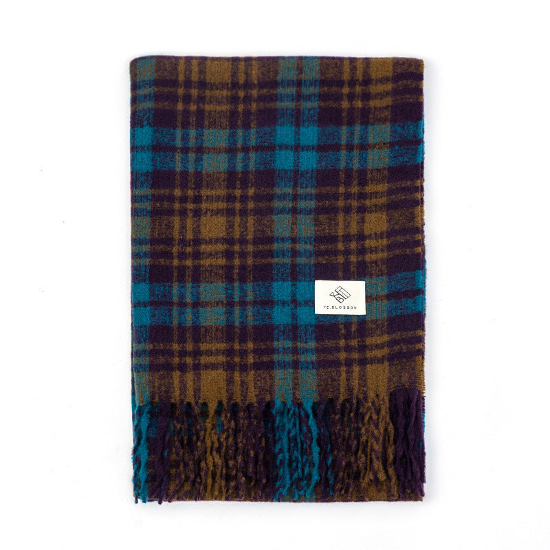 Ember Knit Plaid Scarf
